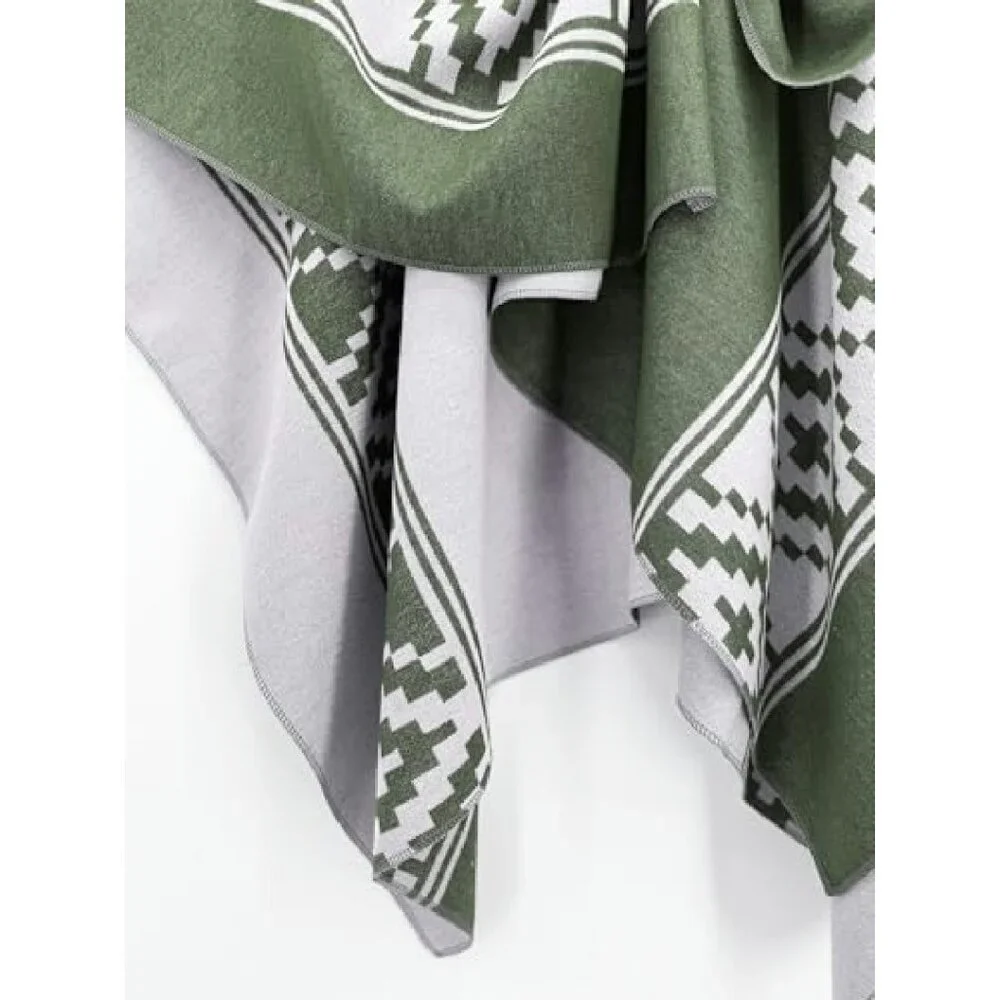 Reversible Faux Cashmere Shawl Wrap, 61